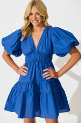 Cobalt Blue Cotton Amarusso Dress